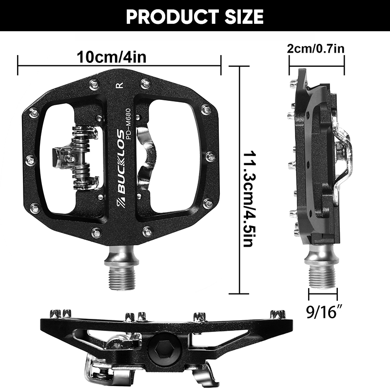 BUCKLOS Mtb Pedals for Bicycle - Pedal Platform Flat 评论和价格