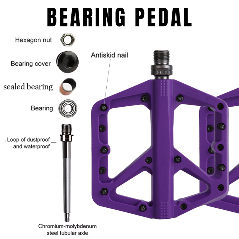 Nylon Bicycle Pedals MTB Platf - Pedal Platform Flat 评论和价格