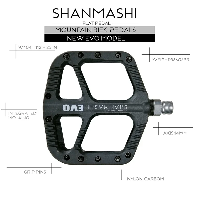 New Mountain Bike Pedal Nylon  - Pedal Platform Flat 评论和价格