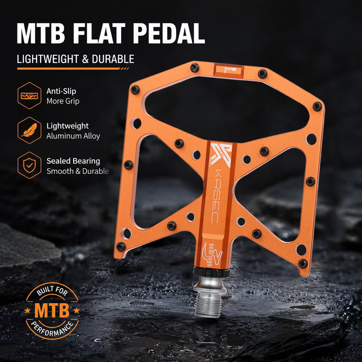 KRSEC 3 Sealed Bearing Flat Pe - Pedal Platform Flat 评论和价格