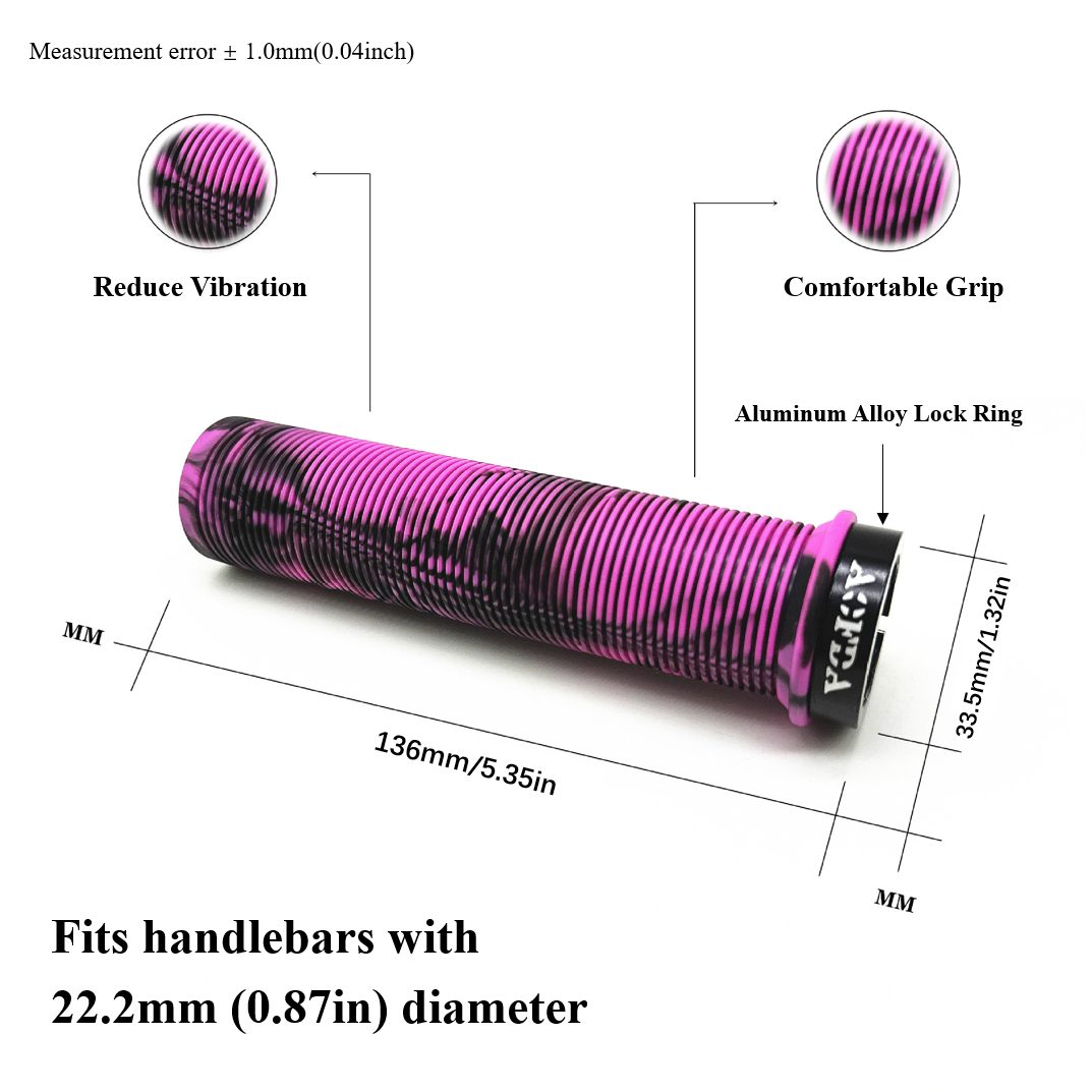 1pair 22.2mm Single-Sided Lock - Mtb Grip Lock On 评论和价格